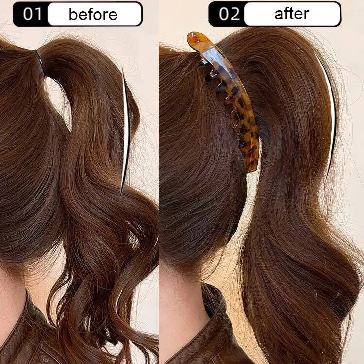 Tortoiseshell Banana Hair Clip 🐢✨