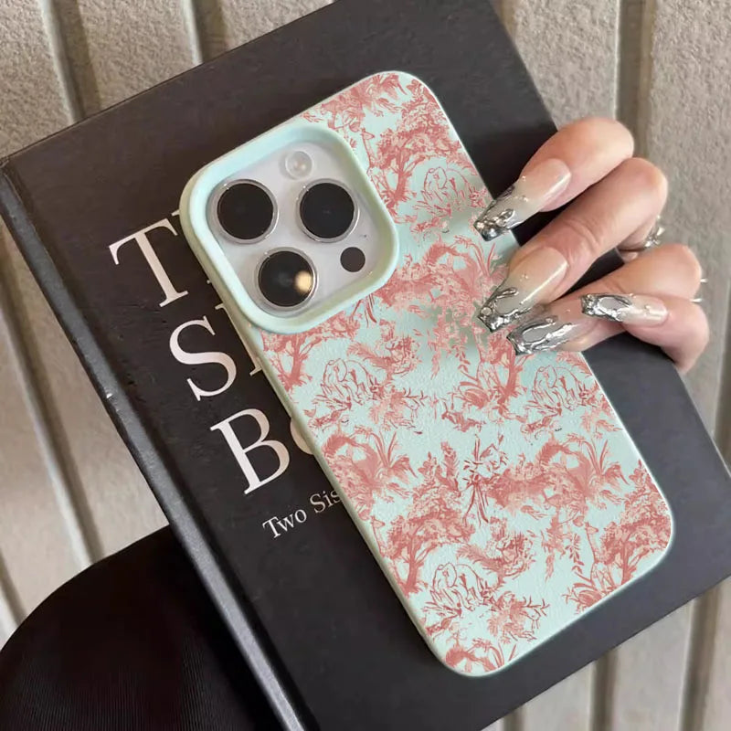 Pink Floral Lichee Pattern Phone Case