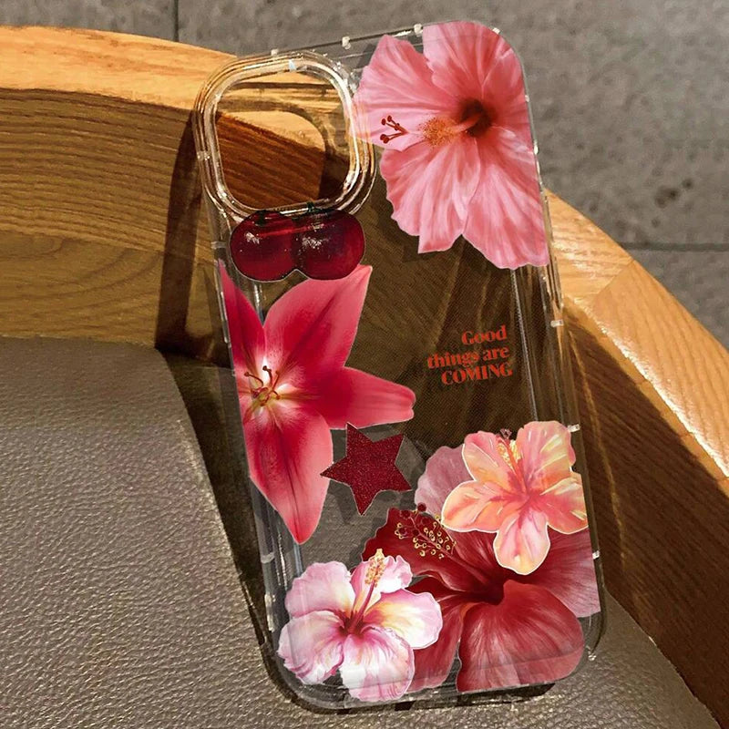 Cherry Blossom Clear Phone Case