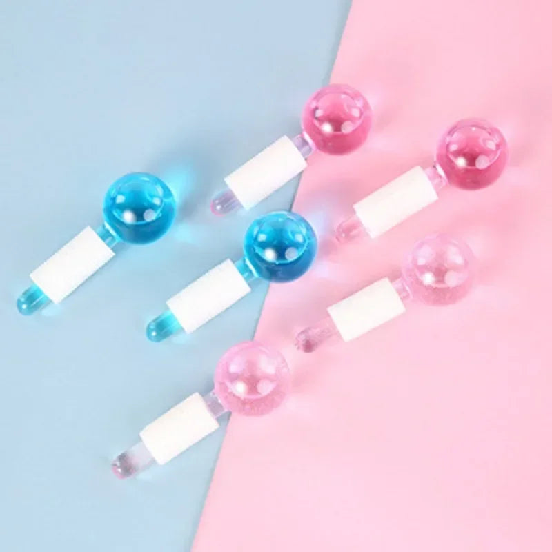 Pink Crystal Ice Face Massage Ball