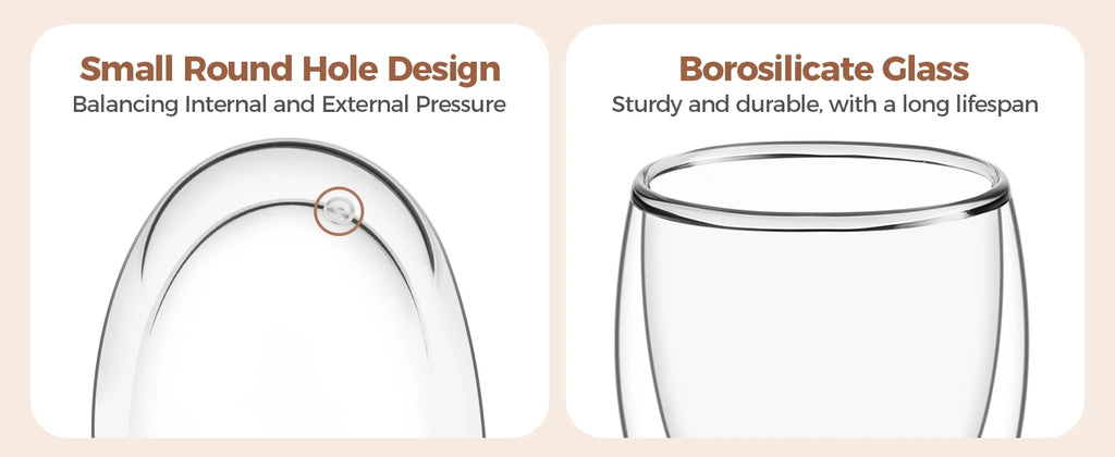 Heart-Shaped Double Wall Glass Mug 💖
