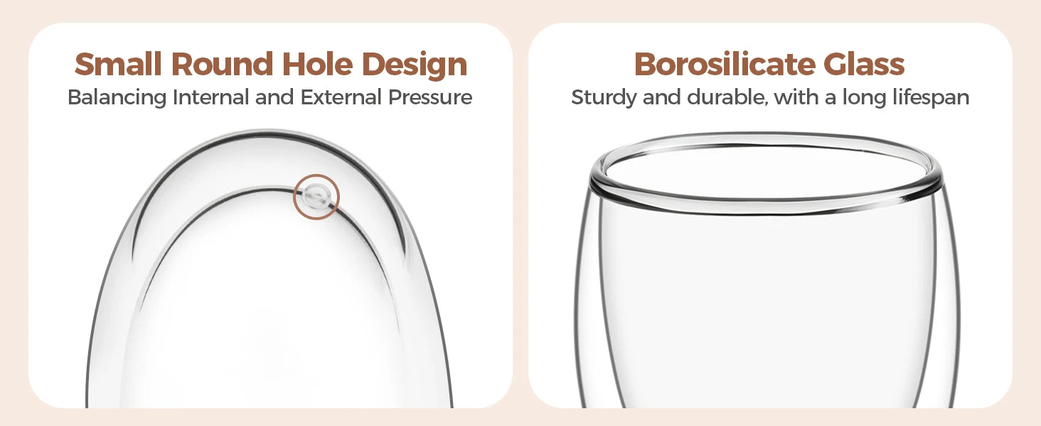 Heart-Shaped Double Wall Glass Mug 💖