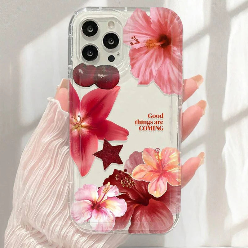 Cherry Blossom Clear Phone Case