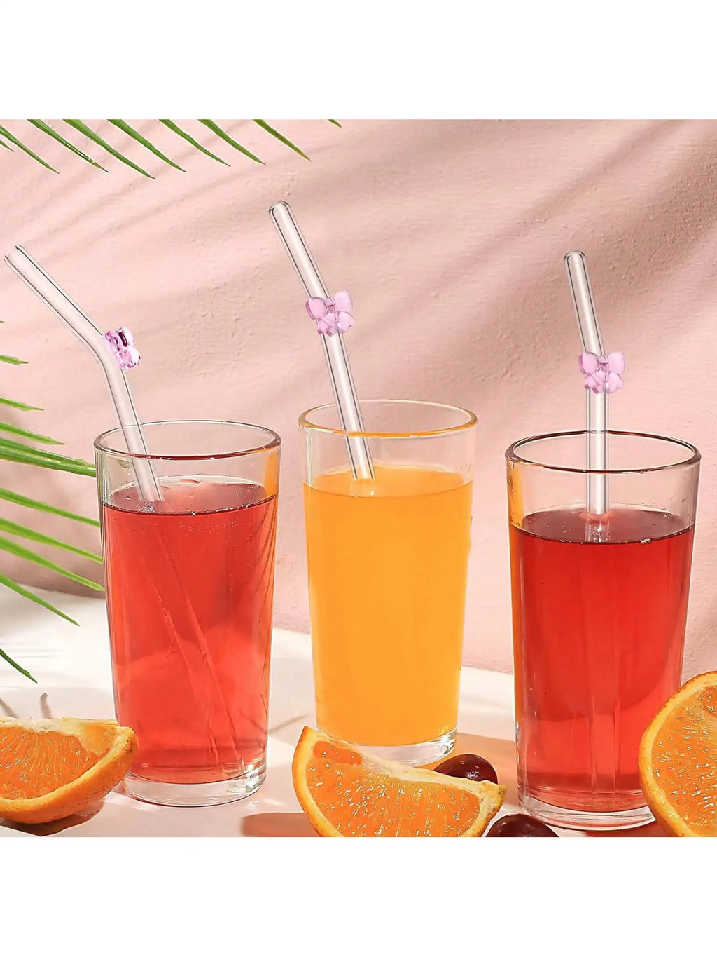 Reusable charm glass straws