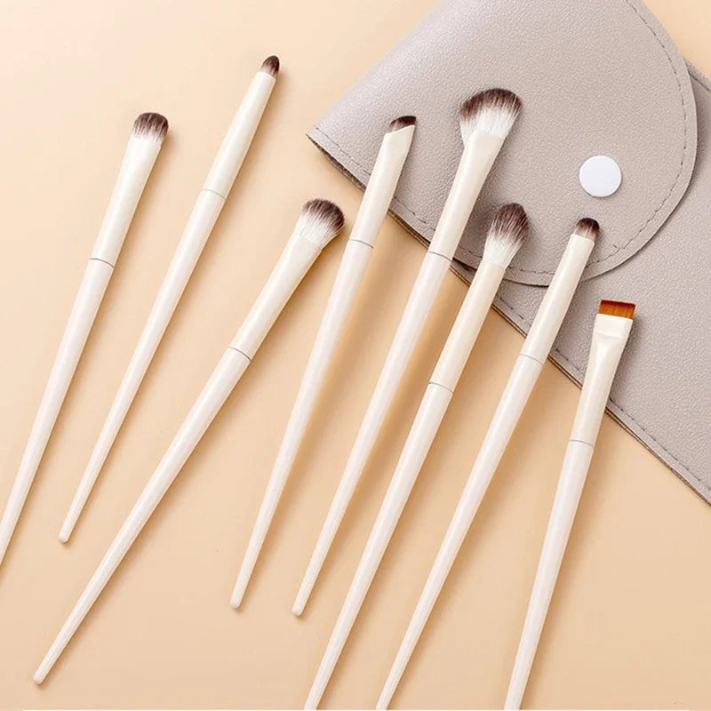 Soft White Eye Makeup Brush Set