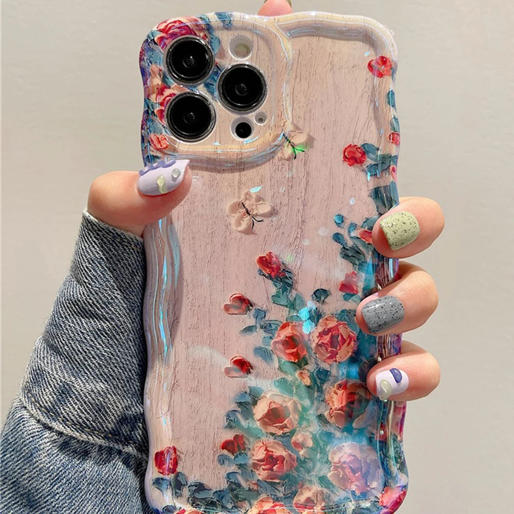 Retro Floral Oil Painting Phone Case