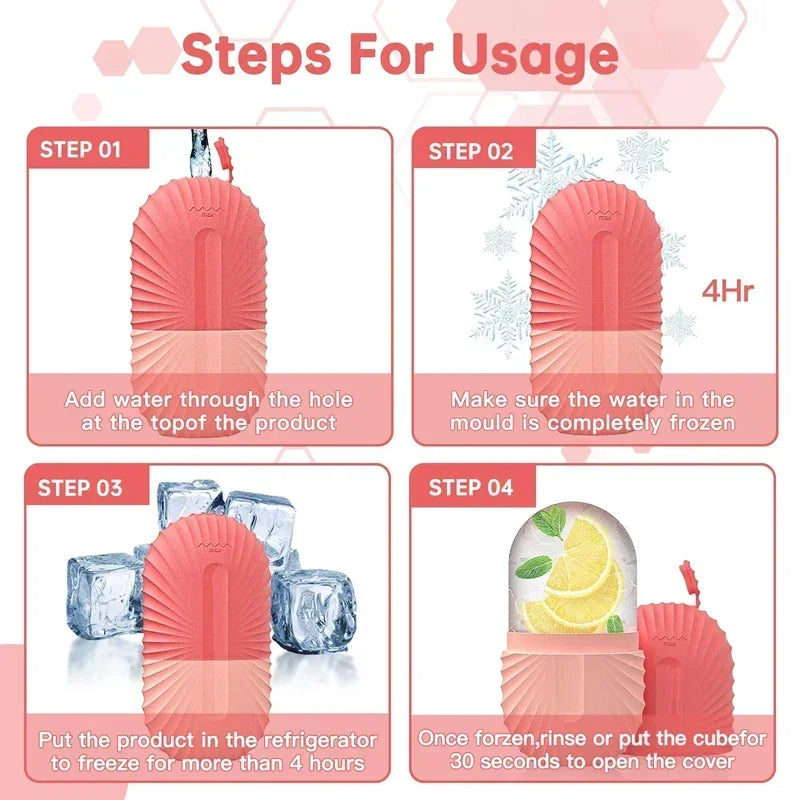 Silicone ice mold for skincare