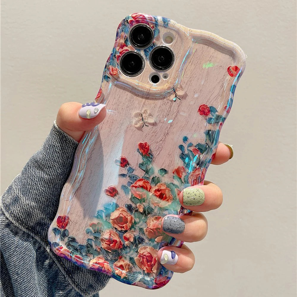 Retro Floral Oil Painting Phone Case