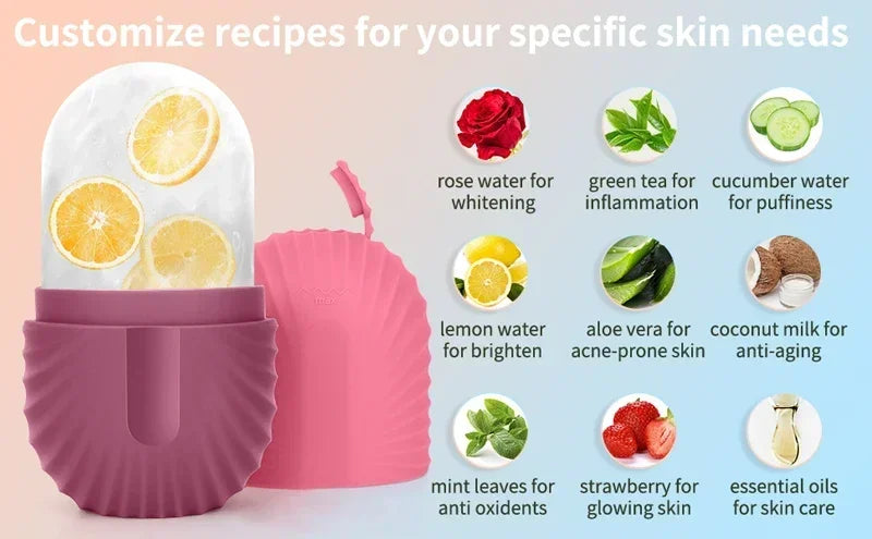 Silicone ice mold for skincare