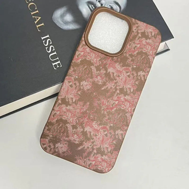 Pink Floral Lichee Pattern Phone Case