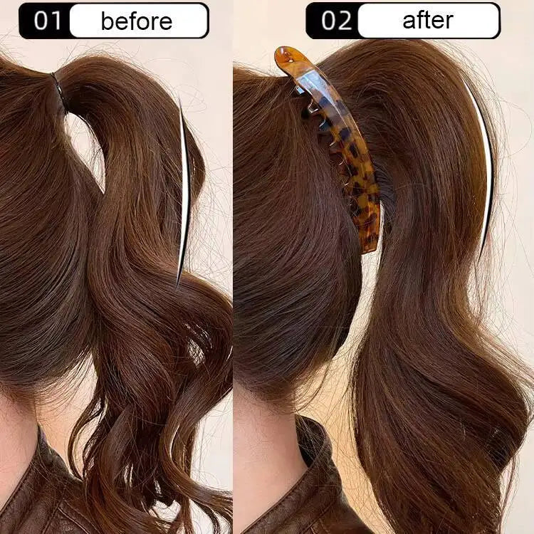 Tortoiseshell Banana Hair Clip 🐢✨