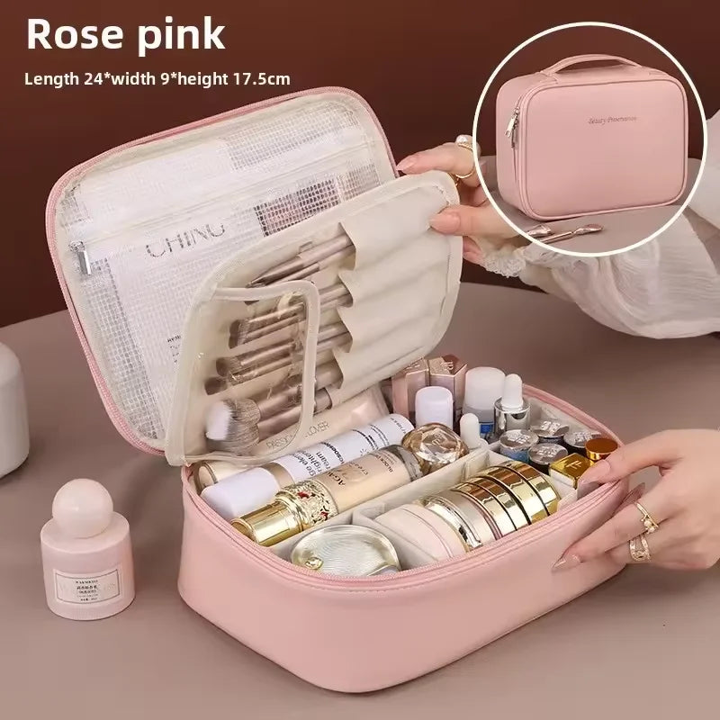 Double-Layer Travel Makeup Organizer