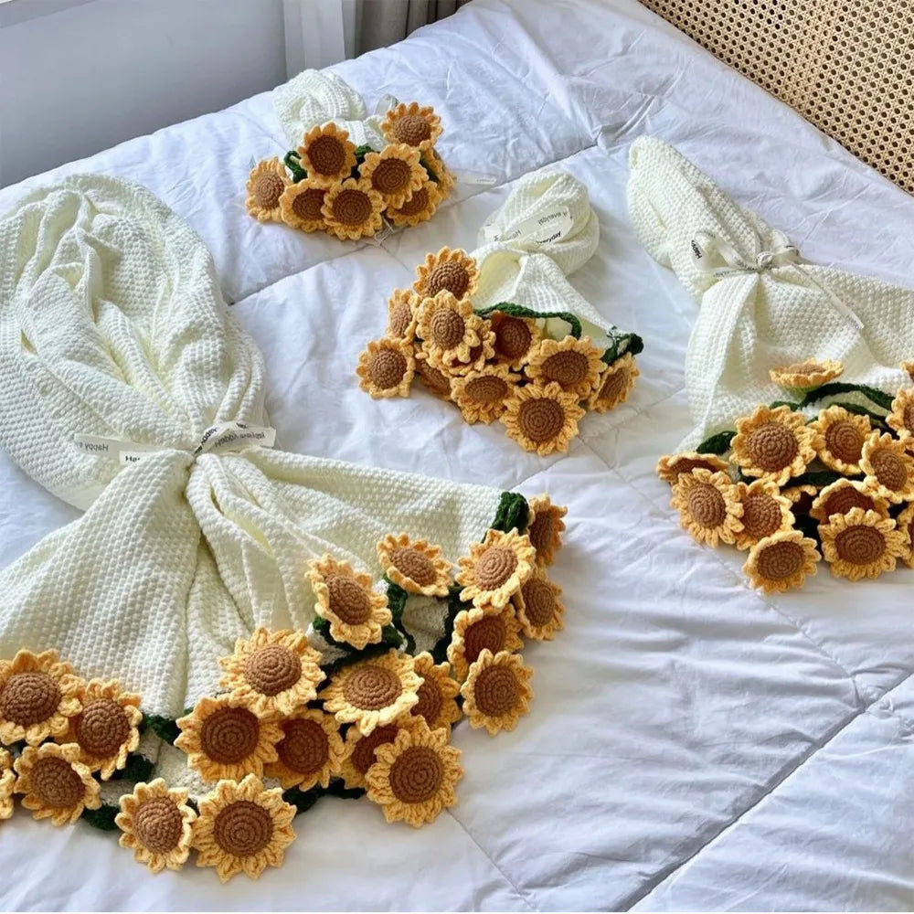 Crochet Flower Bouquet Blanket