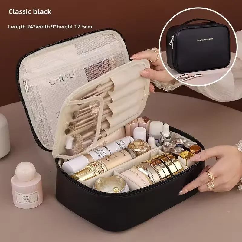 Double-Layer Travel Makeup Organizer