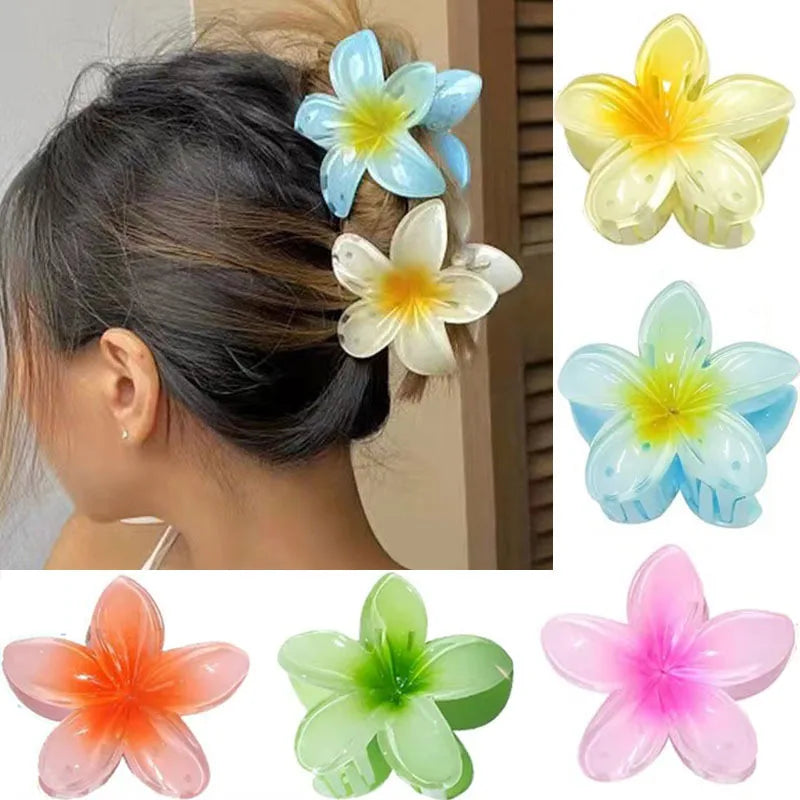 Flower Hair Claw Clips
