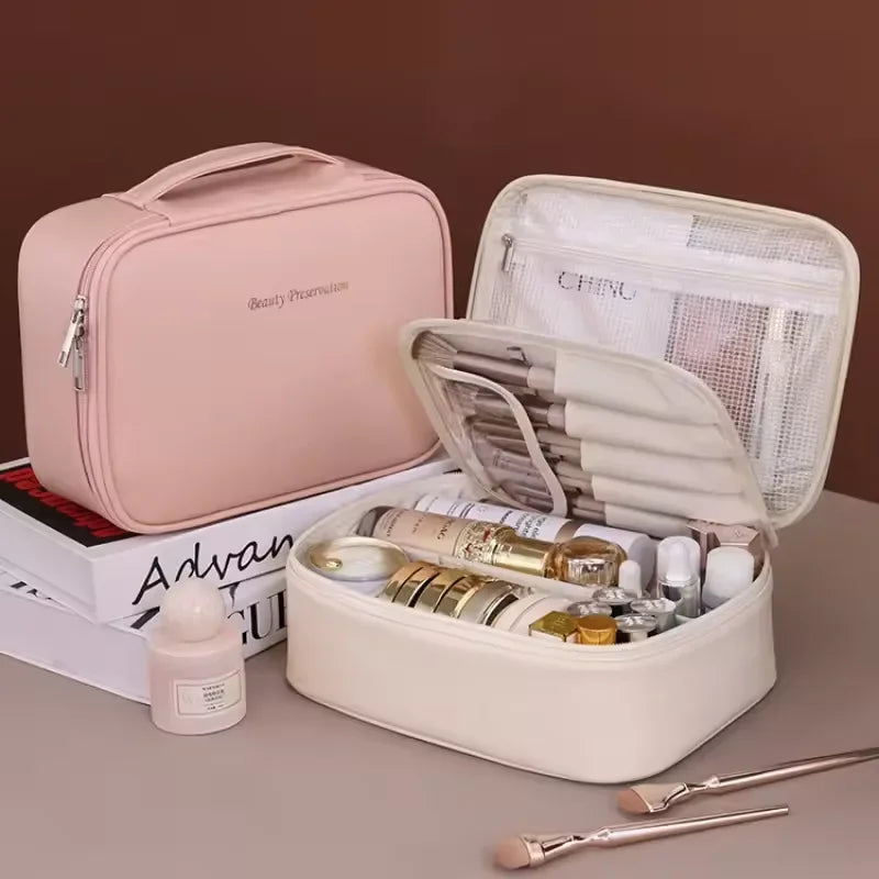 Double-Layer Travel Makeup Organizer