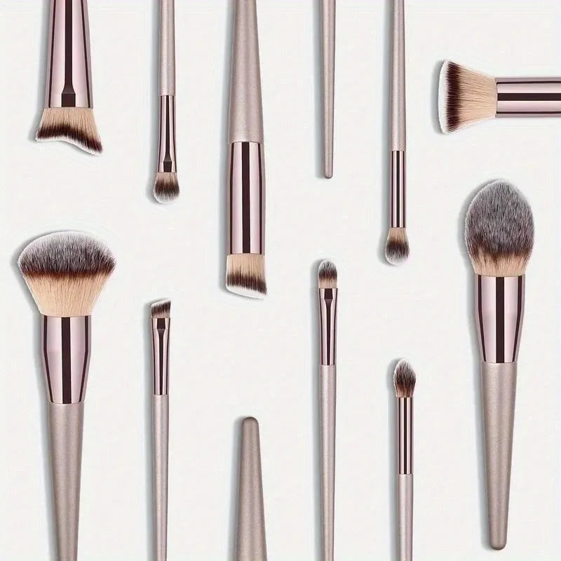 Champagne Gold Makeup Brush Set (10pcs)