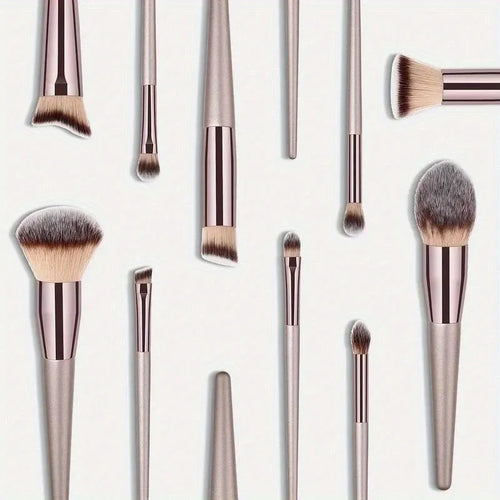 Champagne Gold Makeup Brush Set (10pcs)