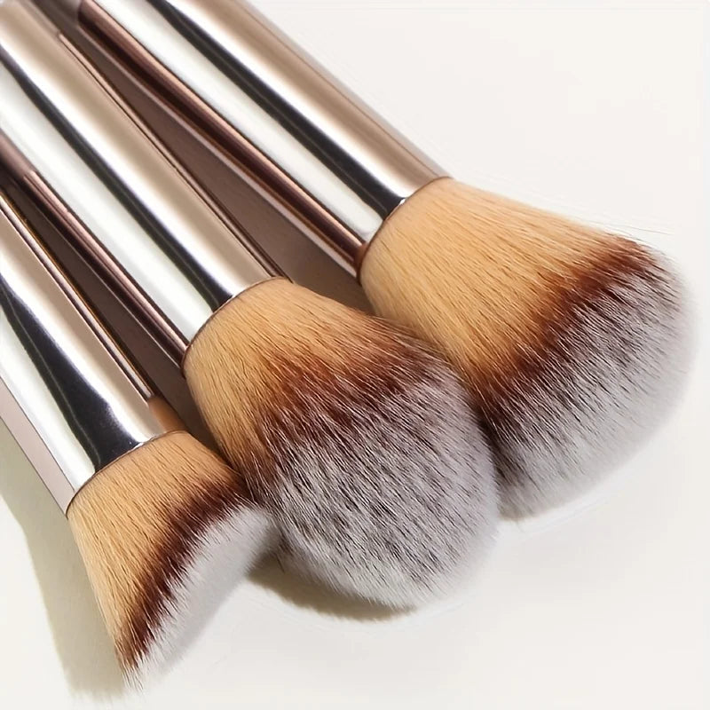 Champagne Gold Makeup Brush Set (10pcs)