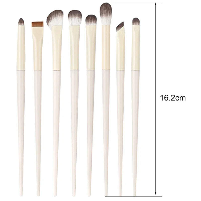 Soft White Eye Makeup Brush Set