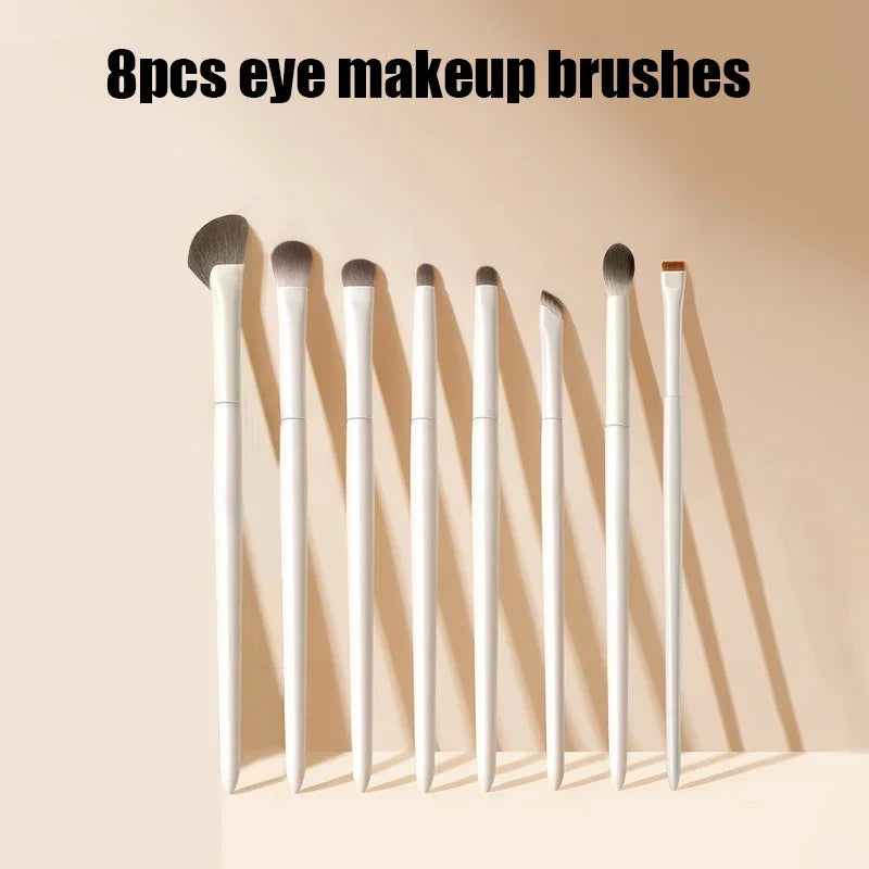 Soft White Eye Makeup Brush Set