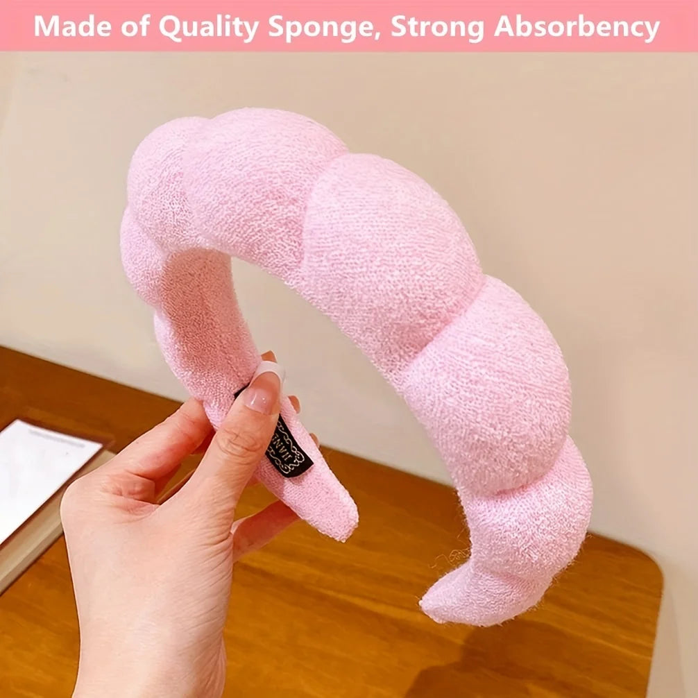 3pcs Spa Headband & Wristband Set