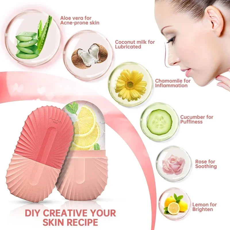 Silicone ice mold for skincare