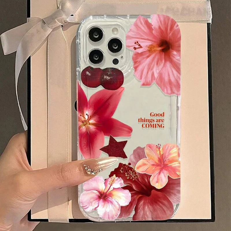 Cherry Blossom Clear Phone Case