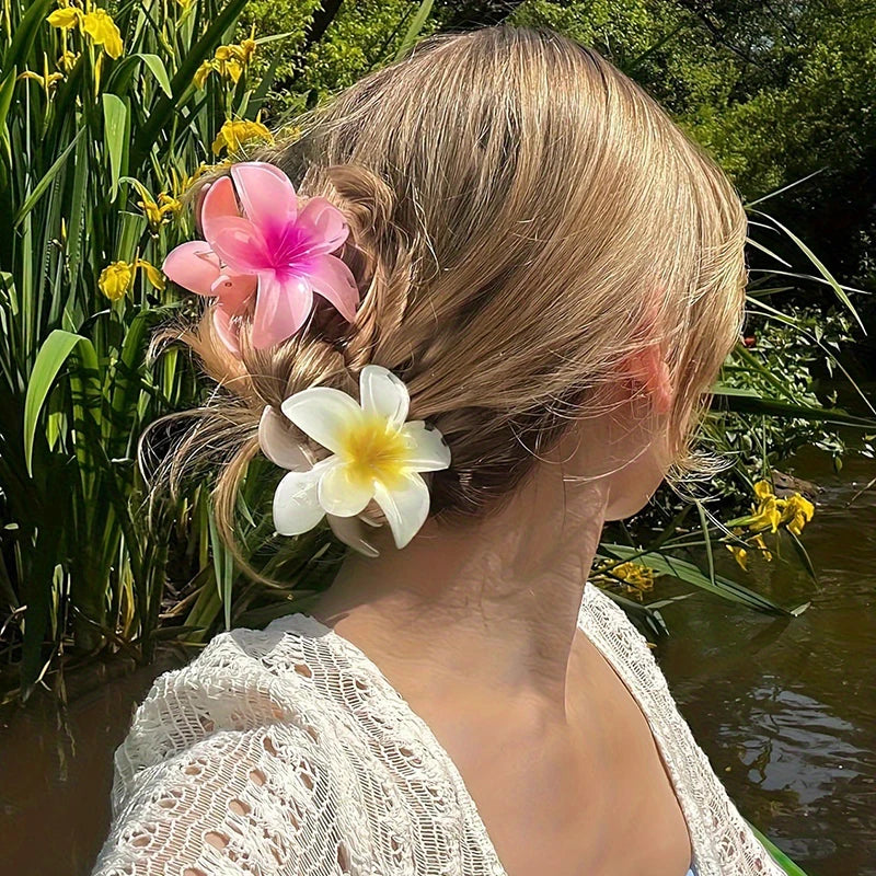 Flower Hair Claw Clips
