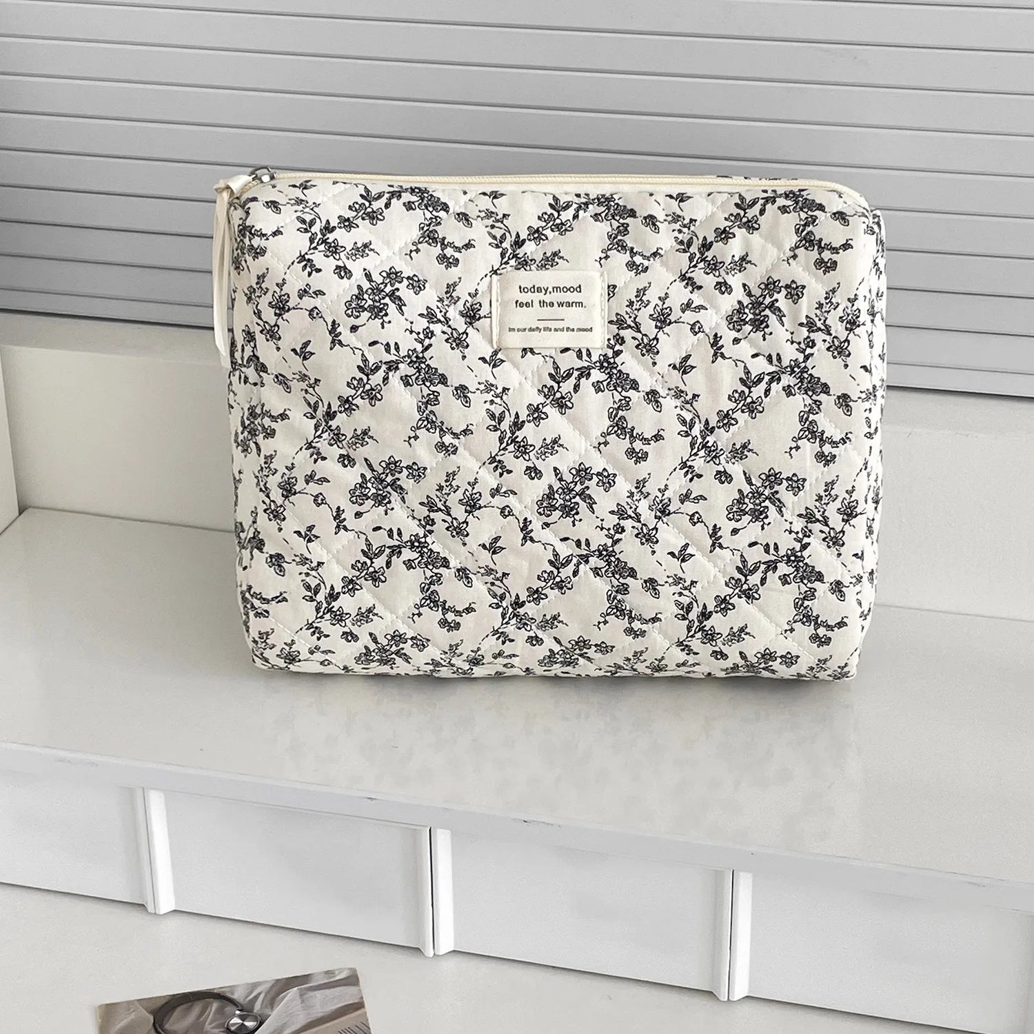 Floral Cotton Makeup Pouch 🌸
