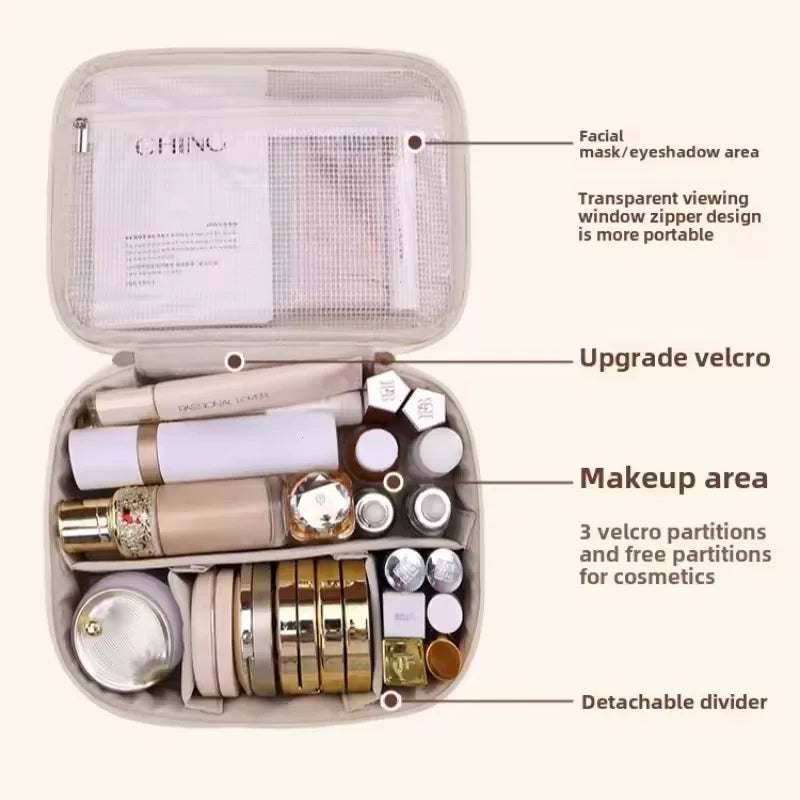 Double-Layer Travel Makeup Organizer
