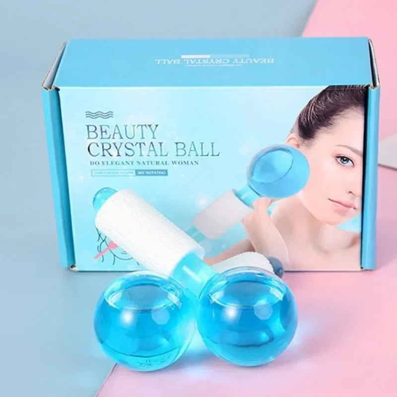 Pink Crystal Ice Face Massage Ball