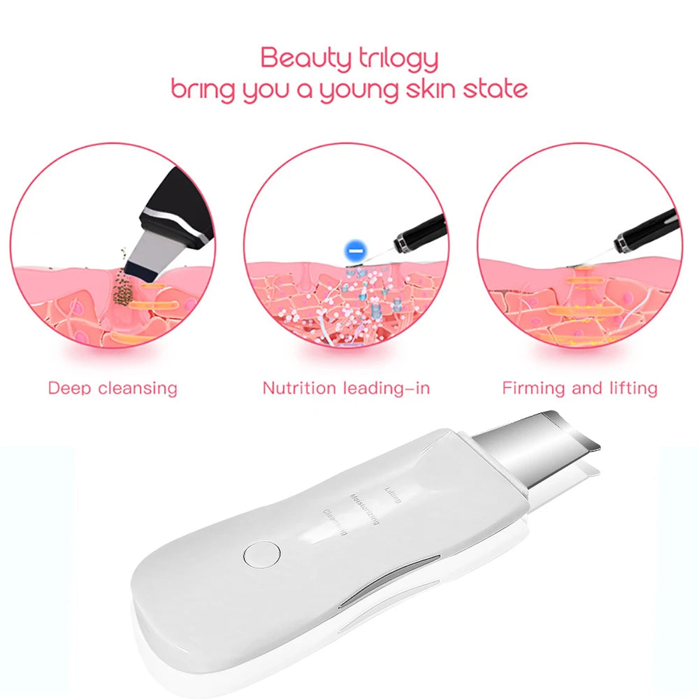 Ultrasonic face scrubber