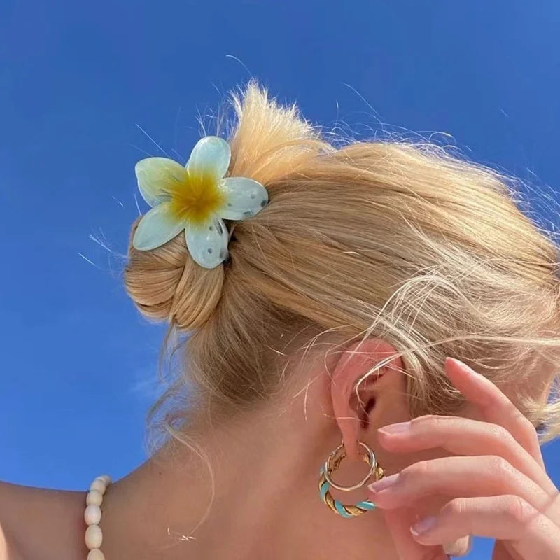 Flower Hair Claw Clips