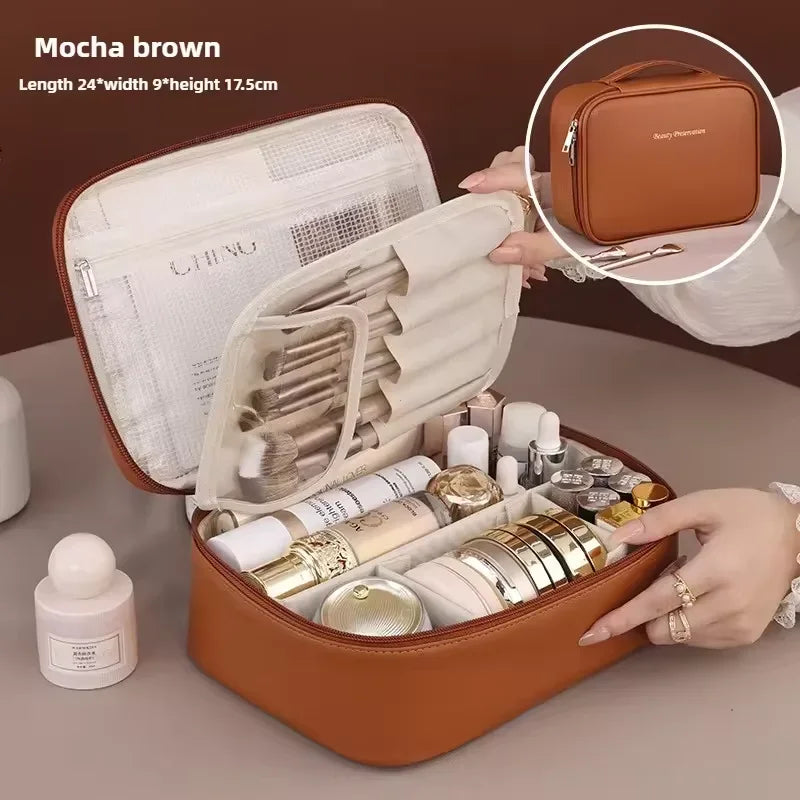 Double-Layer Travel Makeup Organizer